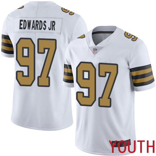 New Orleans Saints Limited White Youth Mario Edwards Jr Jersey NFL Football #97 Rush Vapor Untouchable Jersey